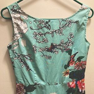 ‼️SOLD‼️Blue retro midi dress US size 6